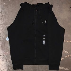 Black Polo by Ralph Lauren Zip-Up Hoodie!